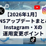 【2026年1月】SNSアップデートまとめ|Instagram・Xの運用変更ポイント